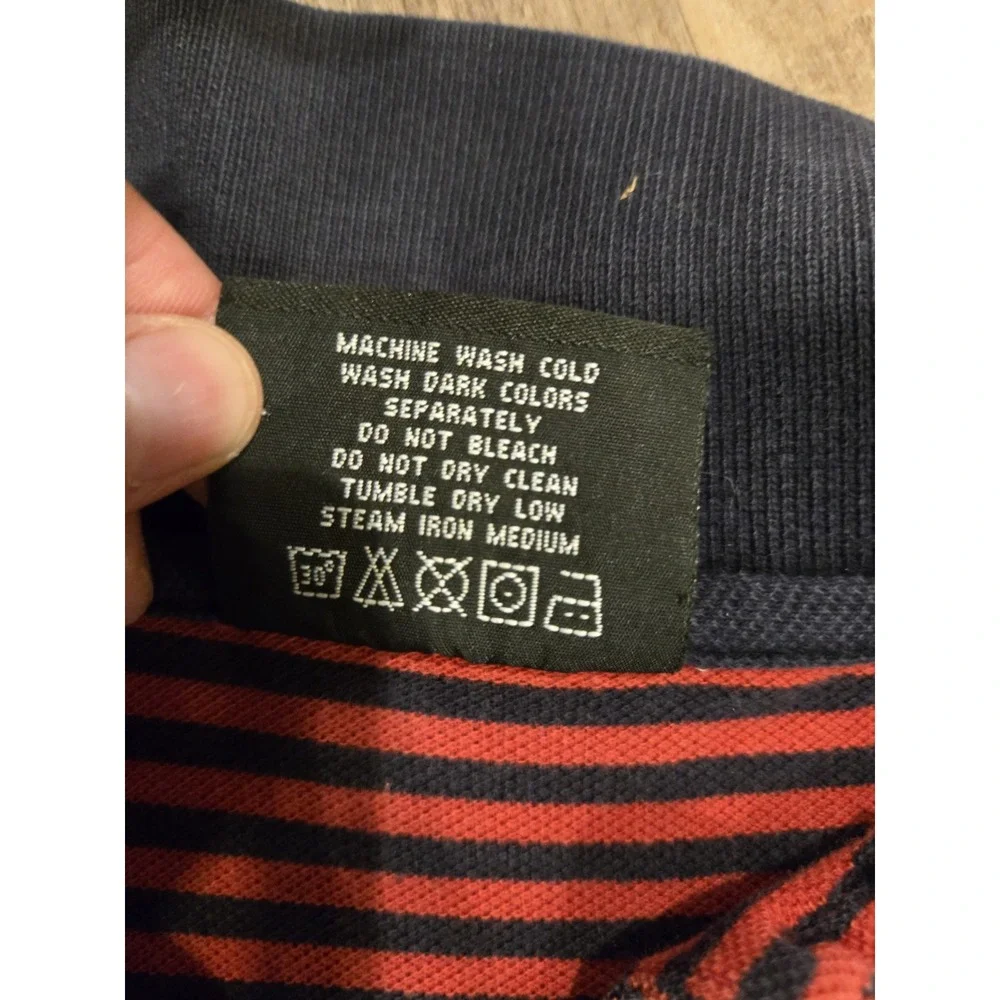 Polo Jeans Co Ralph Lauren Red Blue Stripe‎ Polo